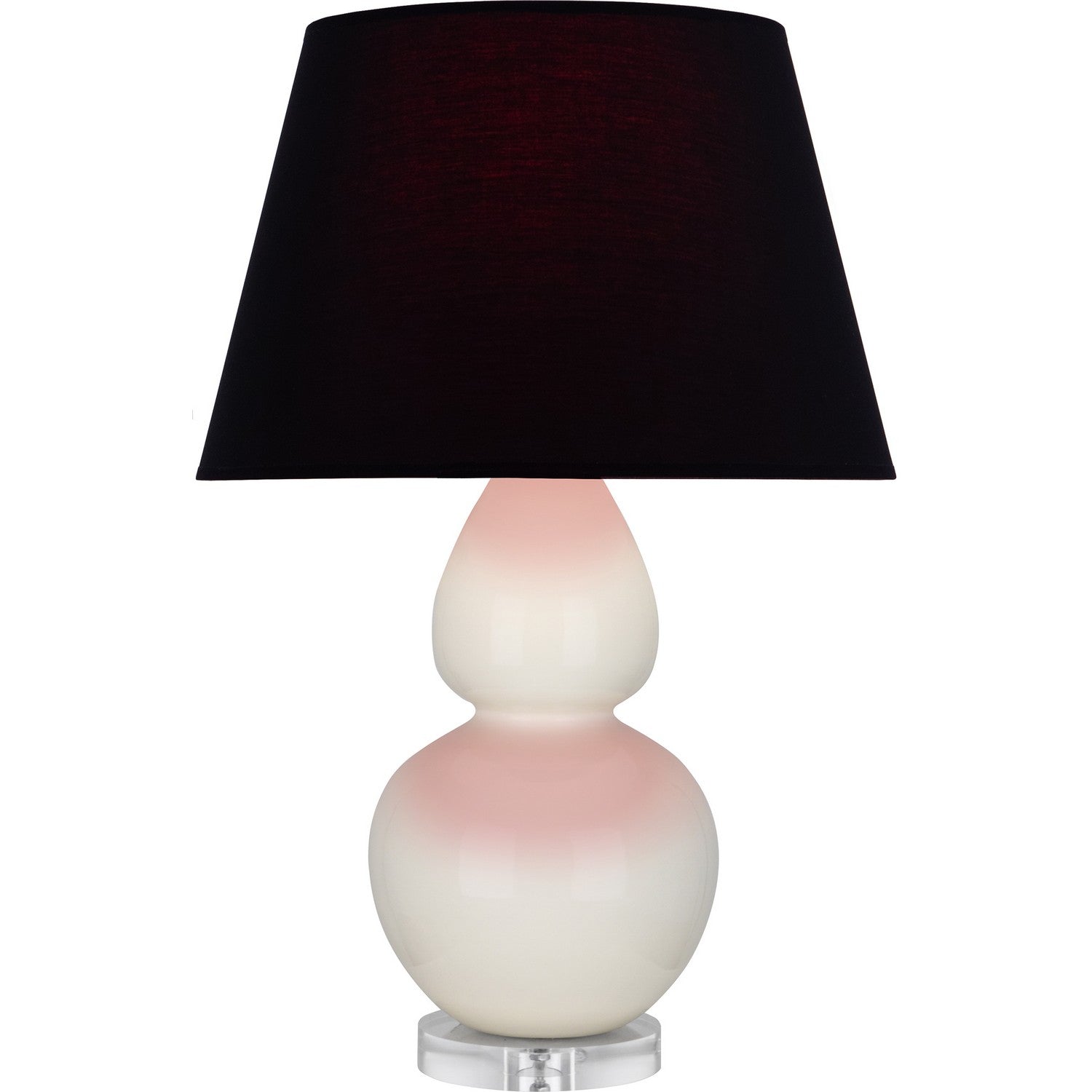 Robert Abbey - A756K - One Light Table Lamp - Double Gourd - Bone Glazed Ceramic w/Lucite