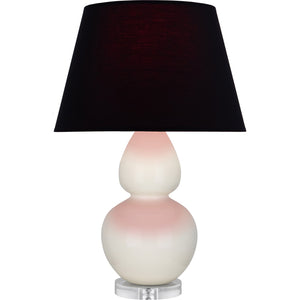 Robert Abbey - A756K - One Light Table Lamp - Double Gourd - Bone Glazed Ceramic w/Lucite