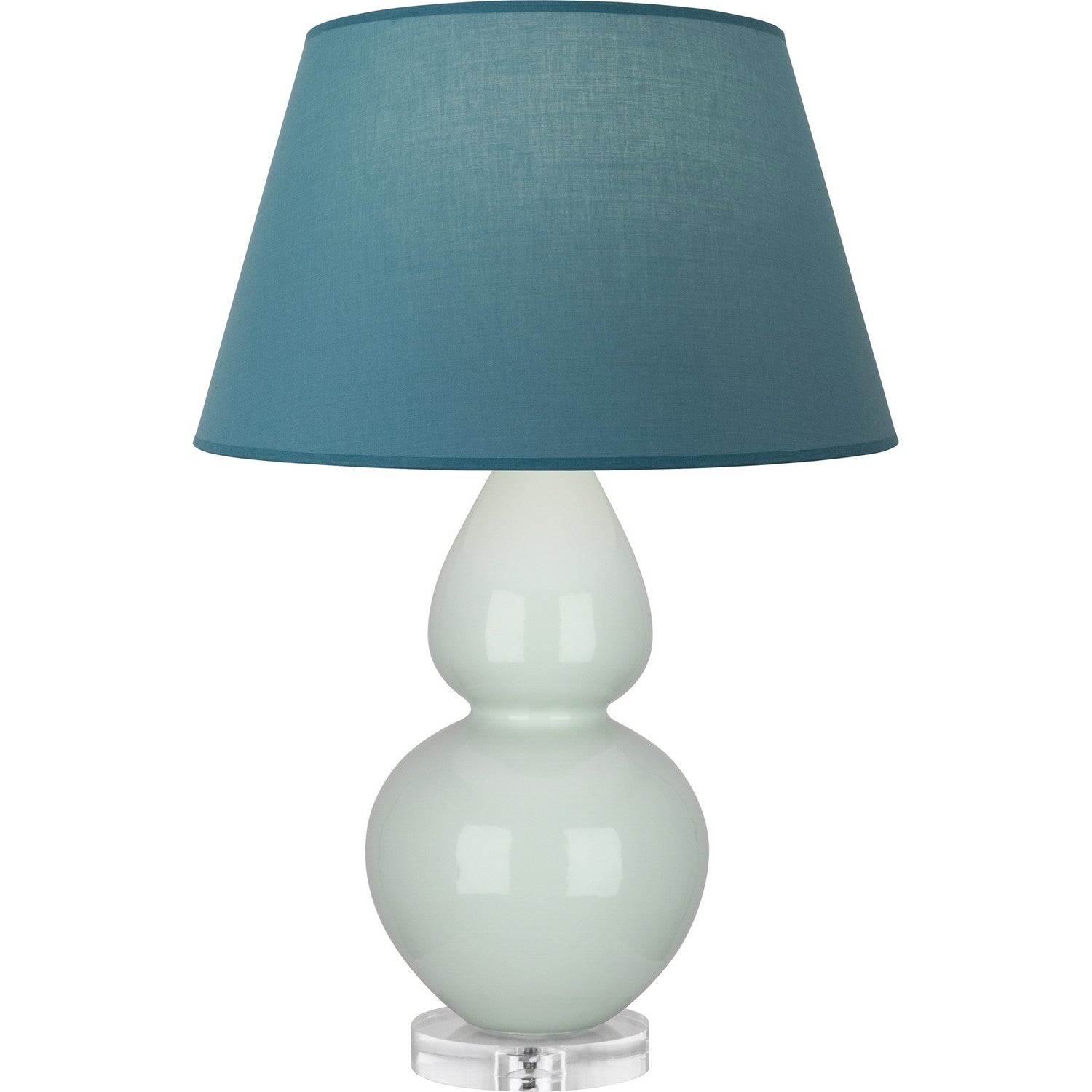 Robert Abbey - A791B - One Light Table Lamp - Double Gourd - Celadon Glazed Ceramic w/Lucite