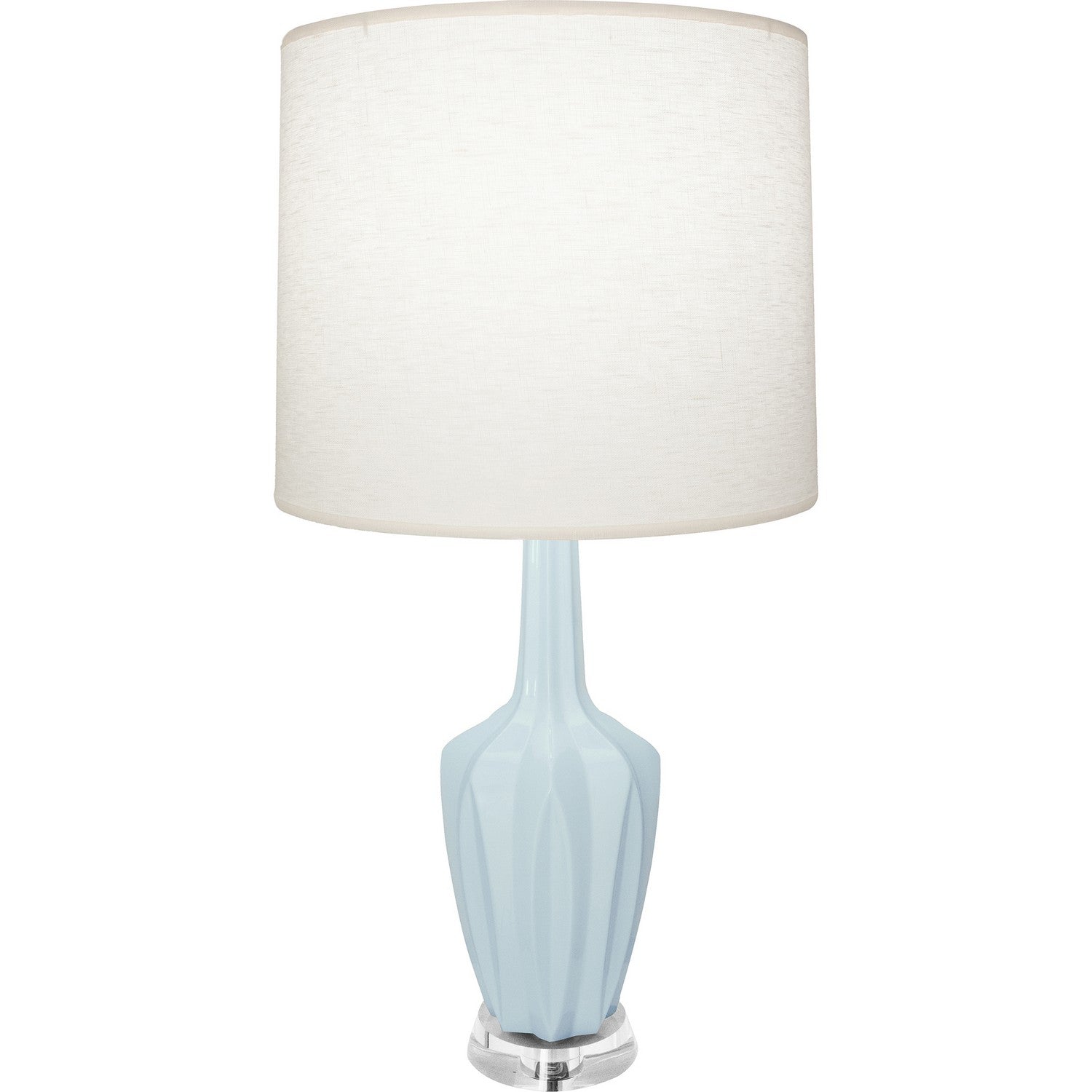 Robert Abbey - BB35 - One Light Accent Lamp - Emma - Baby Blue Glazed Ceramic w/Polished Nickel/a Lucite
