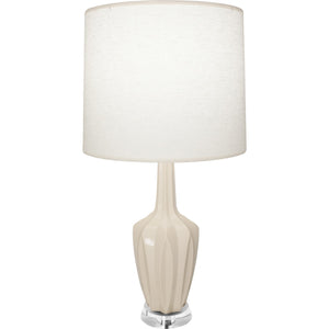 Robert Abbey - BN35 - One Light Accent Lamp - Emma - Bone Glazed Ceramic w/Polished Nickel/a Lucite