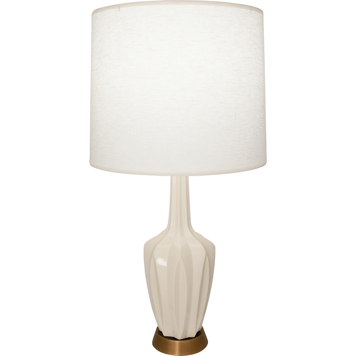 Robert Abbey - BN36 - One Light Accent Lamp - Emma - Bone Glazed Ceramic w/Warm Brass