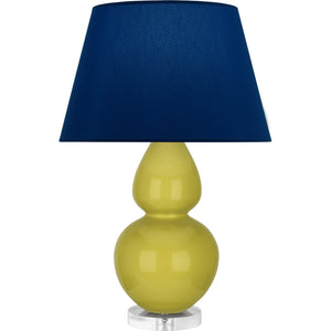 Robert Abbey - CI23N - One Light Table Lamp - Double Gourd - Citron Glazed Ceramic w/Lucite