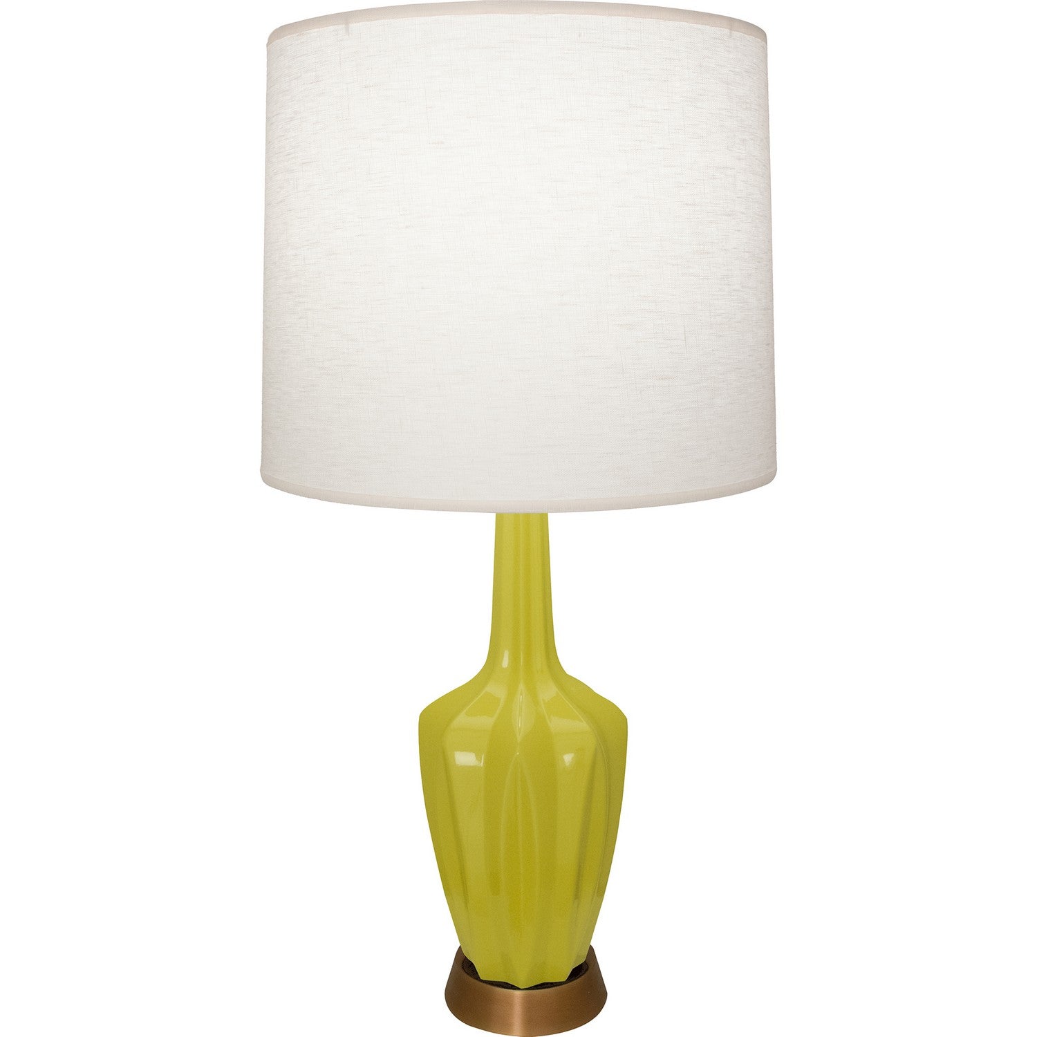 Robert Abbey - CI36 - One Light Accent Lamp - Emma - Citron Glazed Ceramic w/Warm Brass