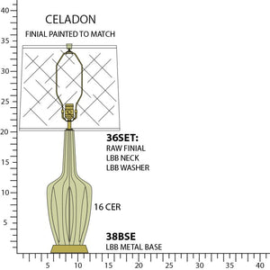 Robert Abbey - CL38 - One Light Table Lamp - Emma - Celadon Glazed Ceramic w/Warm Brass