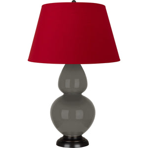 Robert Abbey - CR21R - One Light Table Lamp - Double Gourd - Ash Glazed Ceramic w/Deep Patina Bronzeed