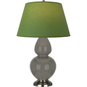 Robert Abbey - CR22G - One Light Table Lamp - Double Gourd - Ash Glazed Ceramic w/Antique Silvered