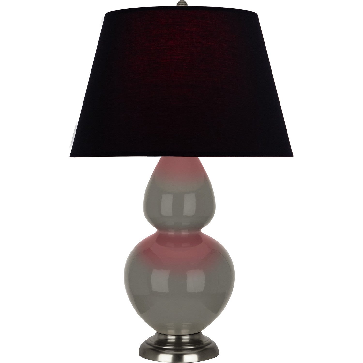 Robert Abbey - CR22K - One Light Table Lamp - Double Gourd - Ash Glazed Ceramic w/Antique Silvered