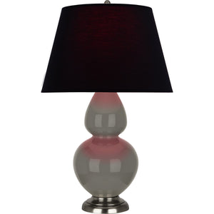 Robert Abbey - CR22K - One Light Table Lamp - Double Gourd - Ash Glazed Ceramic w/Antique Silvered