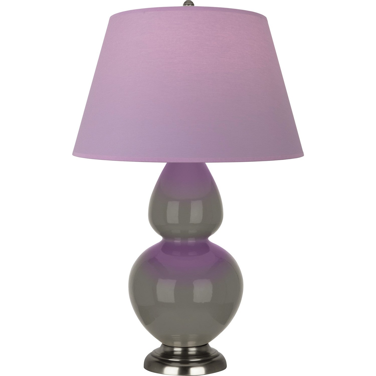 Robert Abbey - CR22L - One Light Table Lamp - Double Gourd - Ash Glazed Ceramic w/Antique Silvered