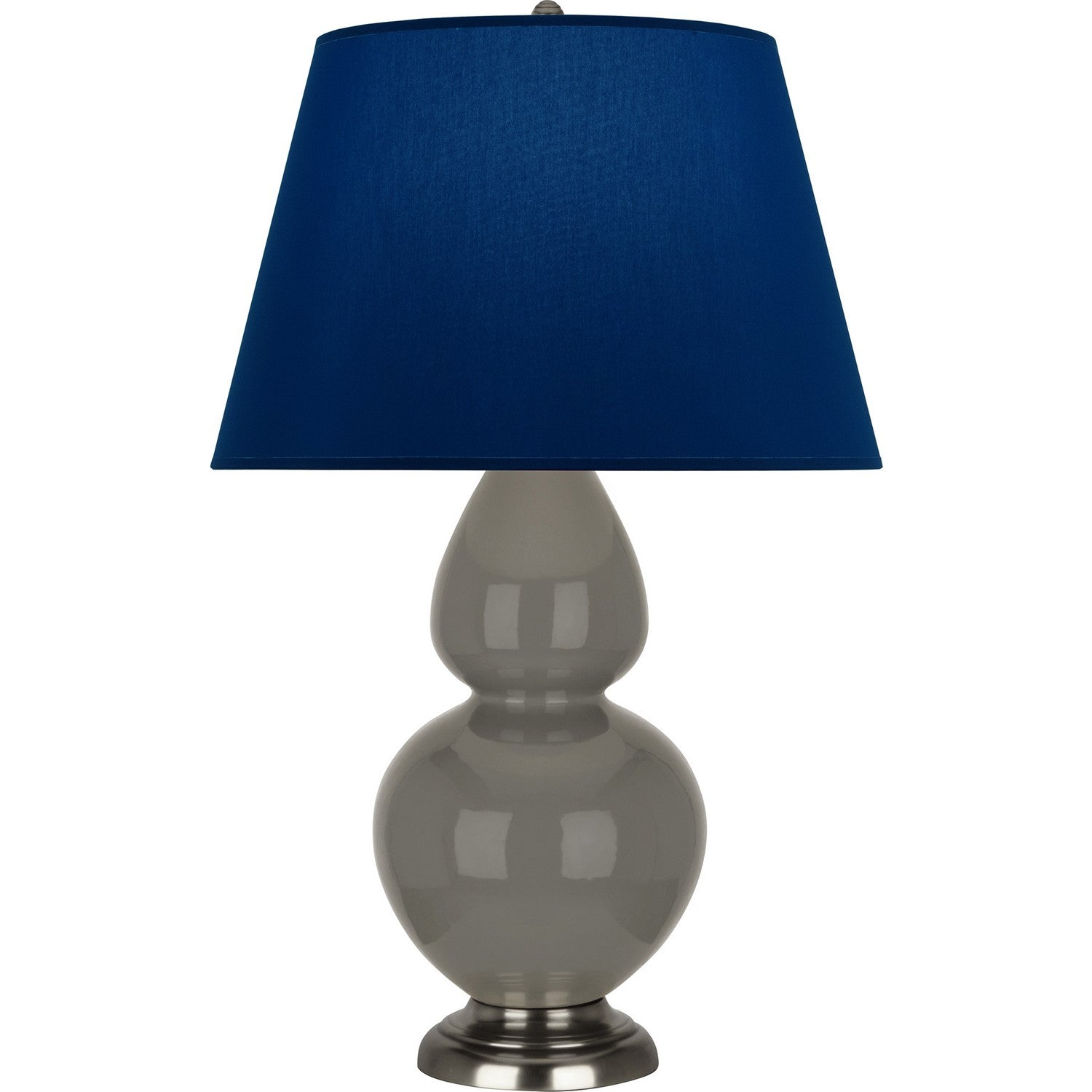 Robert Abbey - CR22N - One Light Table Lamp - Double Gourd - Ash Glazed Ceramic w/Antique Silvered
