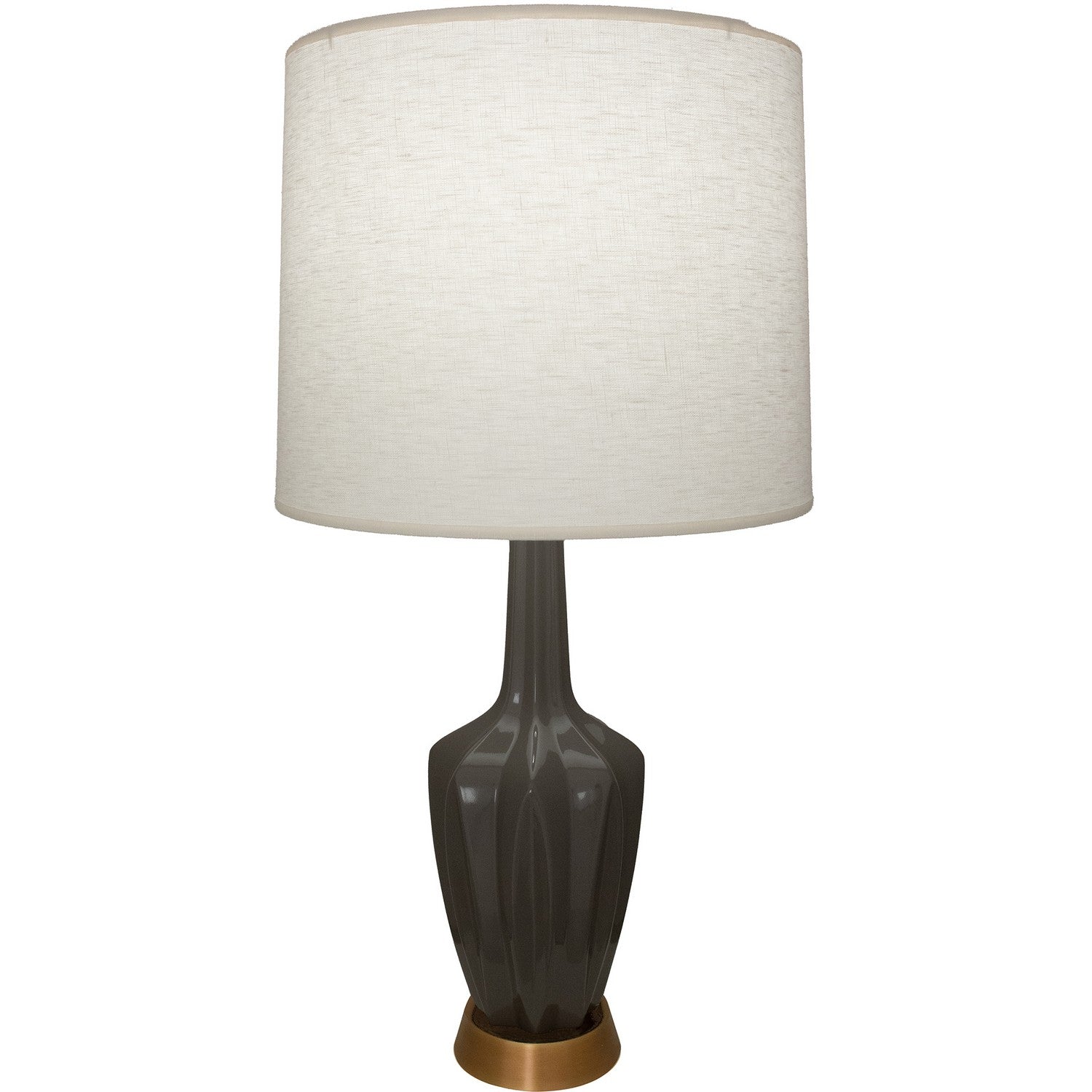 Robert Abbey - CR36 - One Light Accent Lamp - Emma - Ash Glazed Ceramic w/Warm Brass