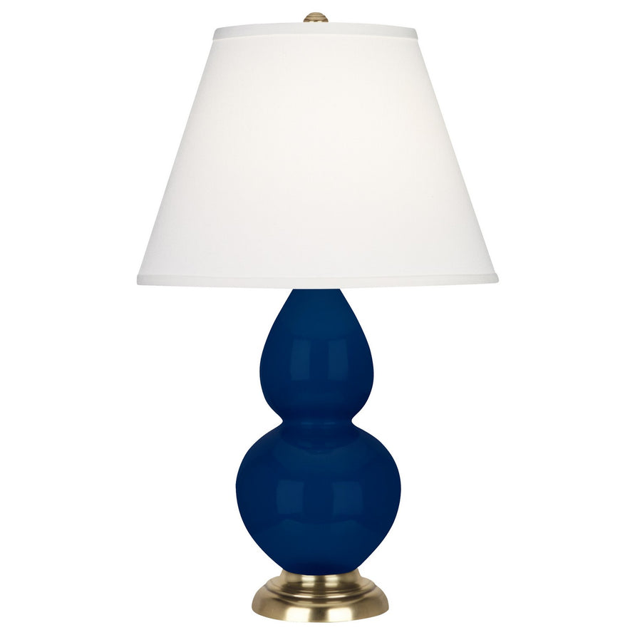 Robert Abbey - CT10X - One Light Accent Lamp - Small Double Gourd - Cobalt Glazed Ceramic w/Antique Natural Brass