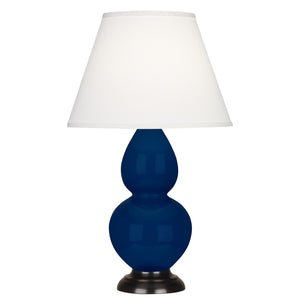 Robert Abbey - CT11X - One Light Accent Lamp - Small Double Gourd - Cobalt Glazed Ceramic w/Deep Patina Bronzeed