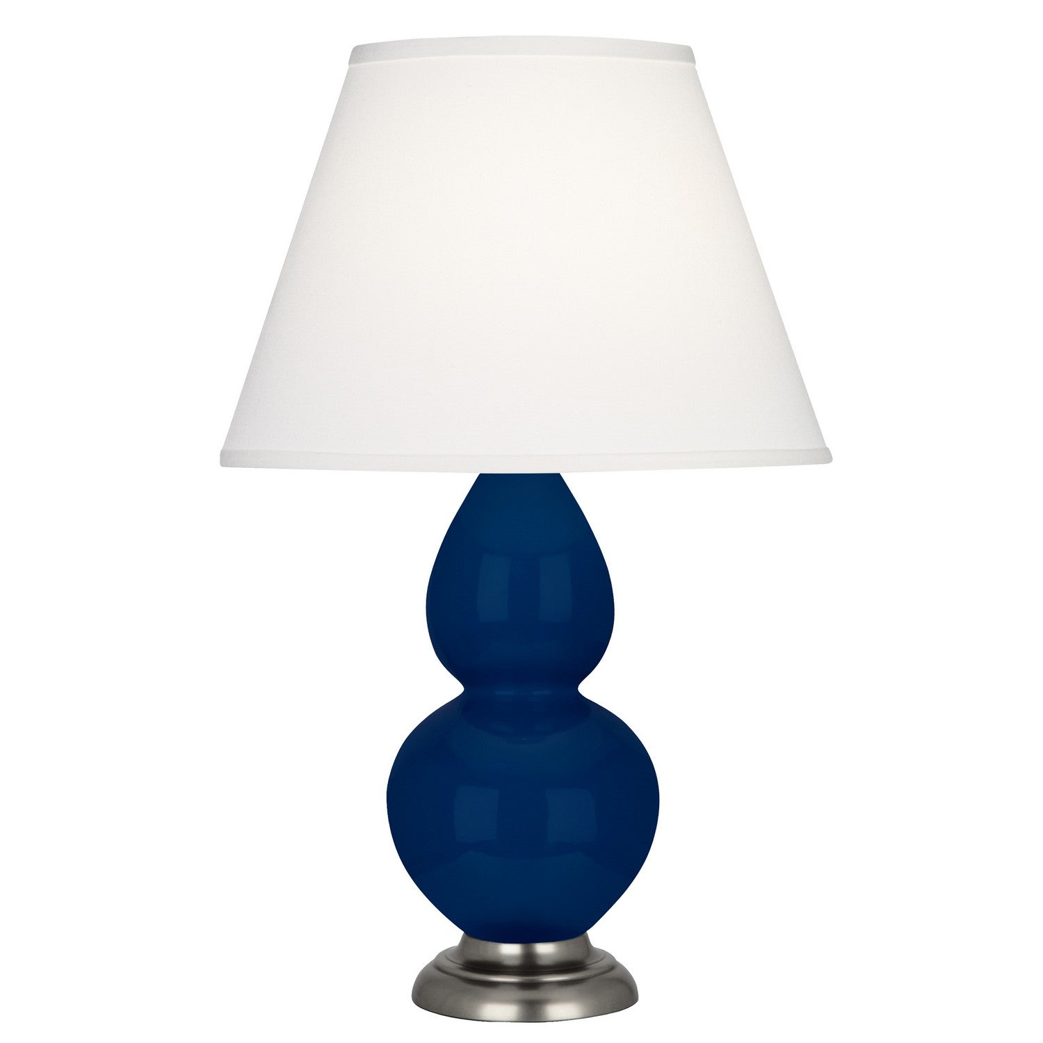 Robert Abbey - CT12X - One Light Accent Lamp - Small Double Gourd - Cobalt Glazed Ceramic w/Antique Silvered