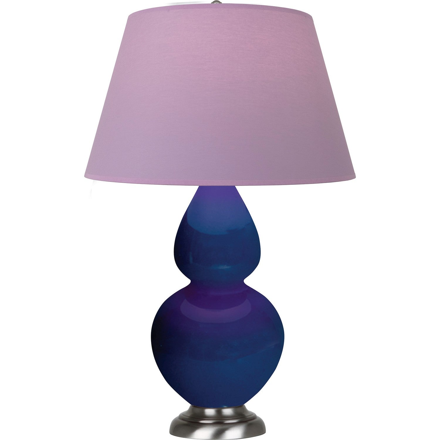 Robert Abbey - CT22L - One Light Table Lamp - Double Gourd - Cobalt Glazed Ceramic w/Antique Silvered