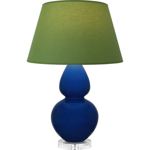 Robert Abbey - CT23G - One Light Table Lamp - Double Gourd - Cobalt Glazed Ceramic w/Lucite