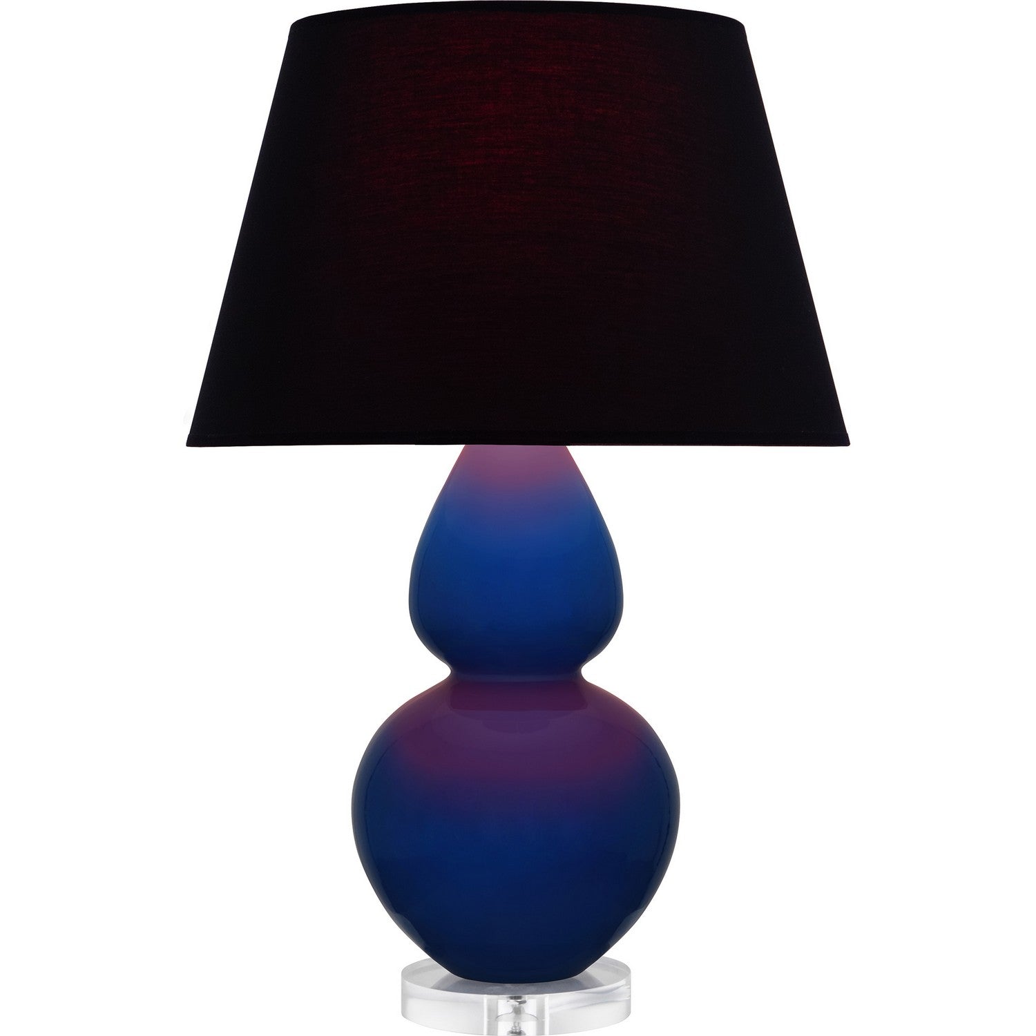 Robert Abbey - CT23K - One Light Table Lamp - Double Gourd - Cobalt Glazed Ceramic w/Lucite