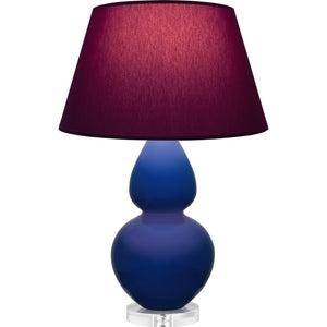 Robert Abbey - CT23P - One Light Table Lamp - Double Gourd - Cobalt Glazed Ceramic w/Lucite