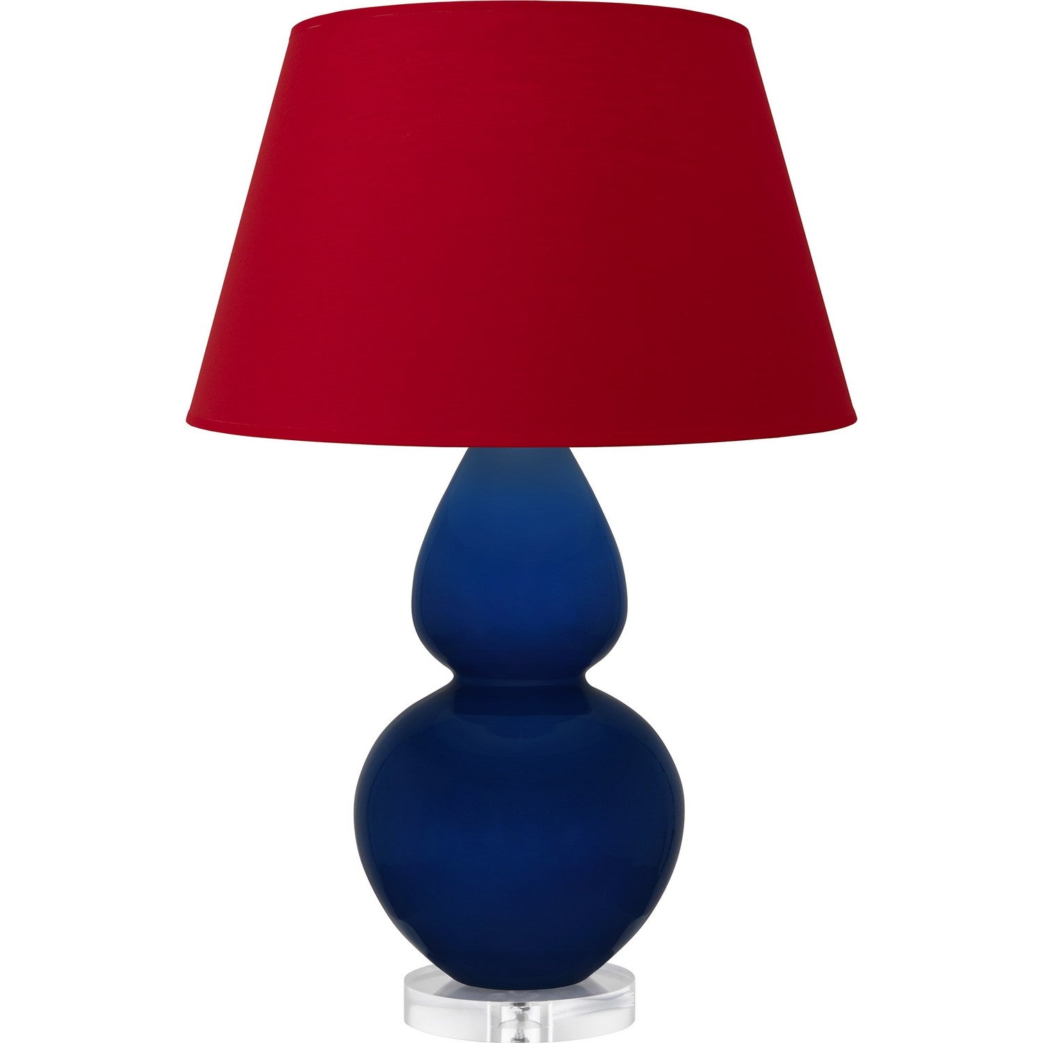 Robert Abbey - CT23R - One Light Table Lamp - Double Gourd - Cobalt Glazed Ceramic w/Lucite