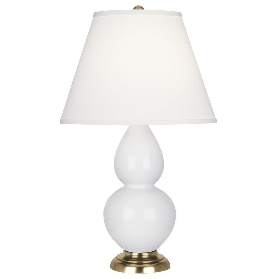 Robert Abbey - DY10X - One Light Accent Lamp - Small Double Gourd - Daisy Glazed Ceramic w/Antique Natural Brass