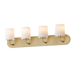 Maxim - 12894WTNAB - Four Light Strip Bath Vanity - Durham - Natural Aged Brass