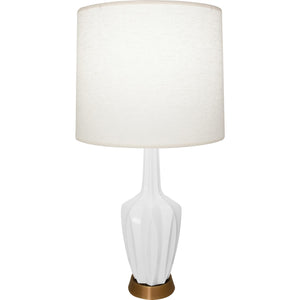 Robert Abbey - DY36 - One Light Accent Lamp - Emma - Daisy Glazed Ceramic w/Warm Brass