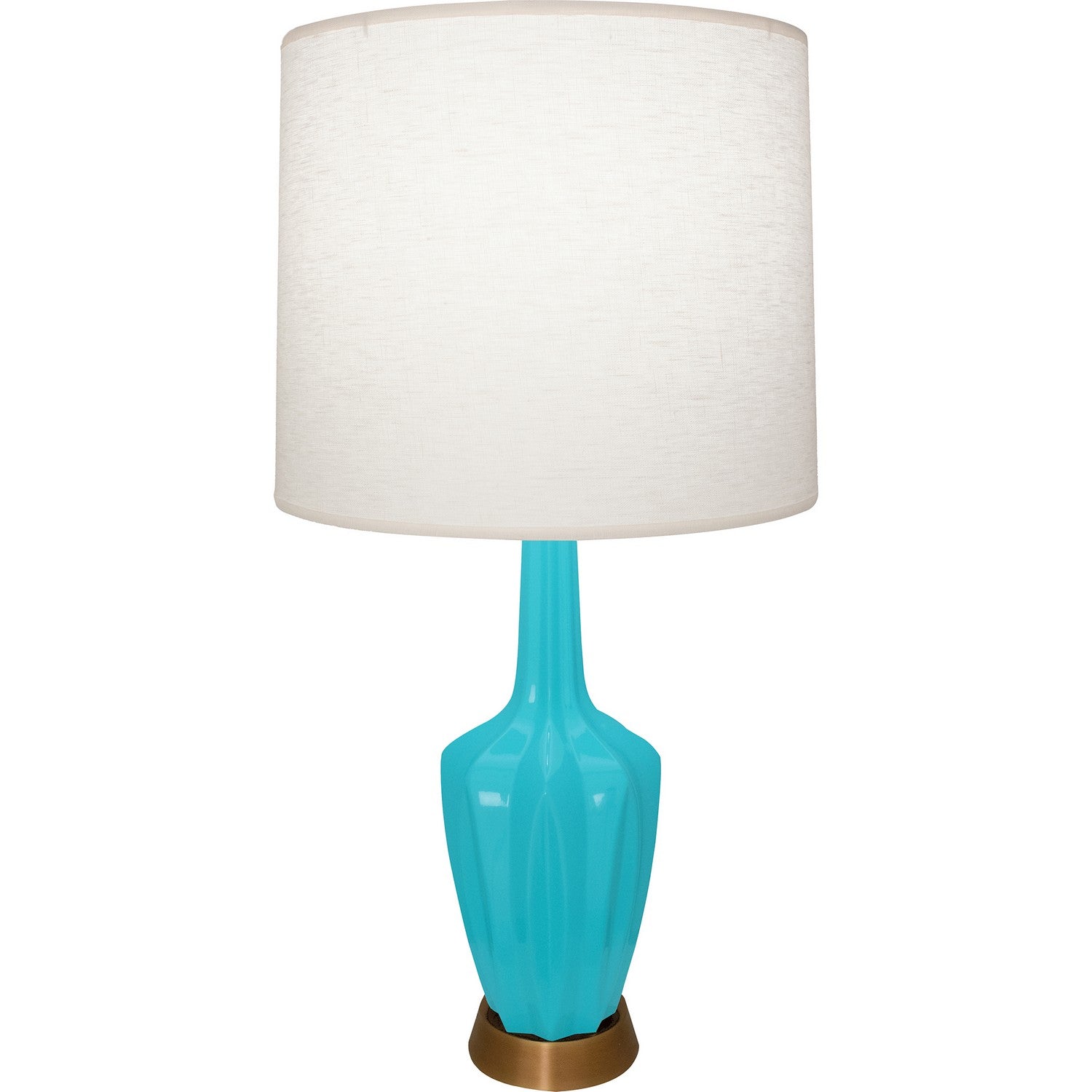 Robert Abbey - EB36 - One Light Accent Lamp - Emma - Egg Blue Glazed Ceramic w/Warm Brass