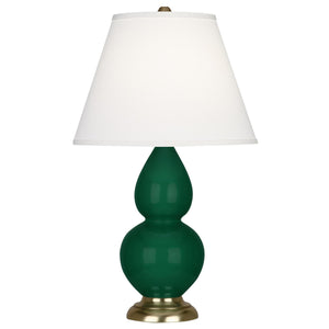 Robert Abbey - JU10X - One Light Accent Lamp - Small Double Gourd - Jungle Glazed Ceramic w/Antique Natural Brassed