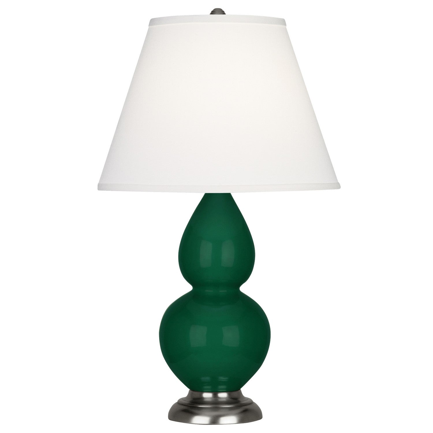 Robert Abbey - JU12X - One Light Accent Lamp - Small Double Gourd - Jungle Glazed Ceramic w/Antique Silvered