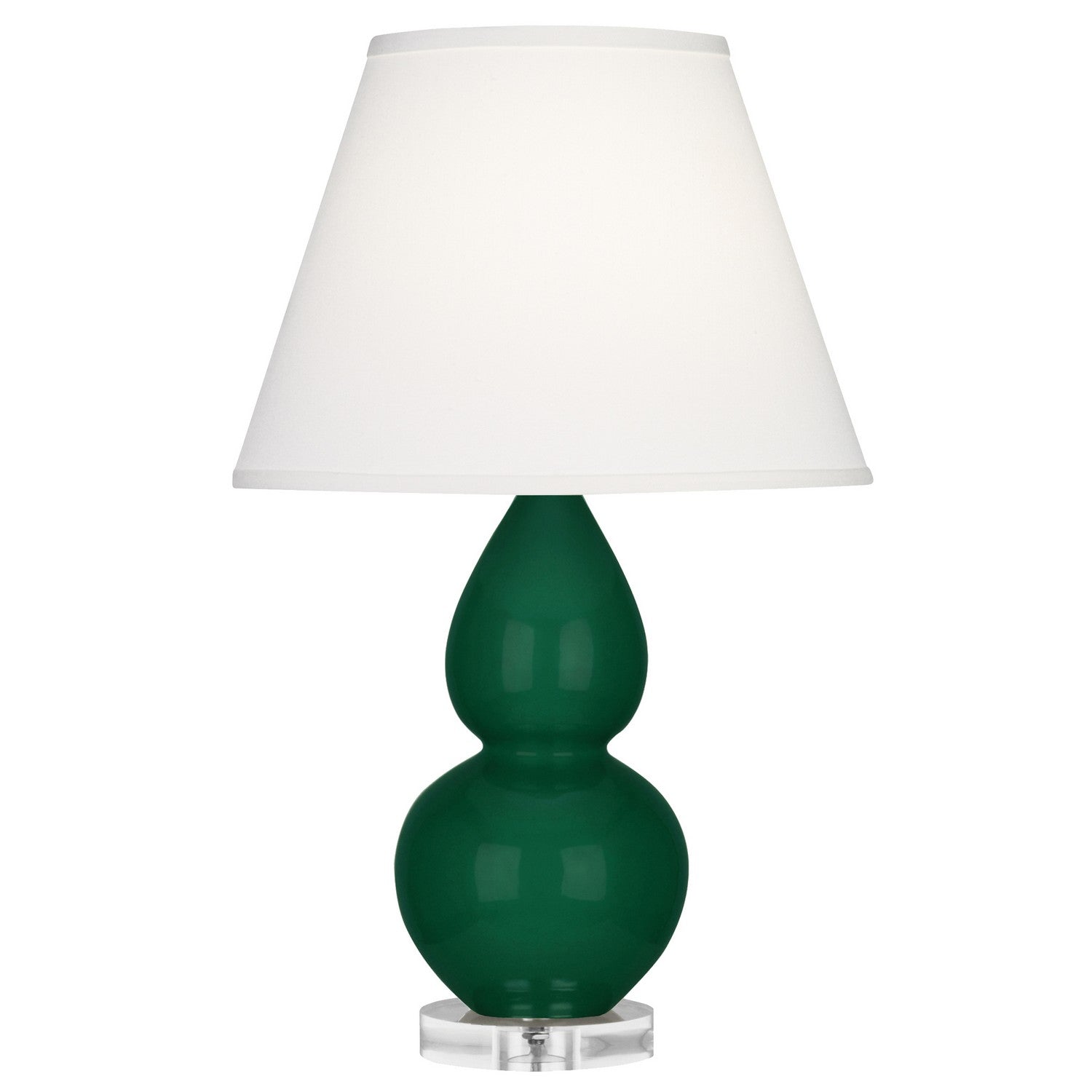 Robert Abbey - JU13X - One Light Accent Lamp - Small Double Gourd - Jungle Glazed Ceramic w/Lucite