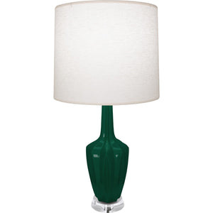 Robert Abbey - JU35 - One Light Accent Lamp - Emma - Jungle Glazed Ceramic w/Polished Nickel/a Lucite