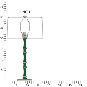 Robert Abbey - JU72 - One Light Table Lamp - Kane - Jungle w/Polished Nickel