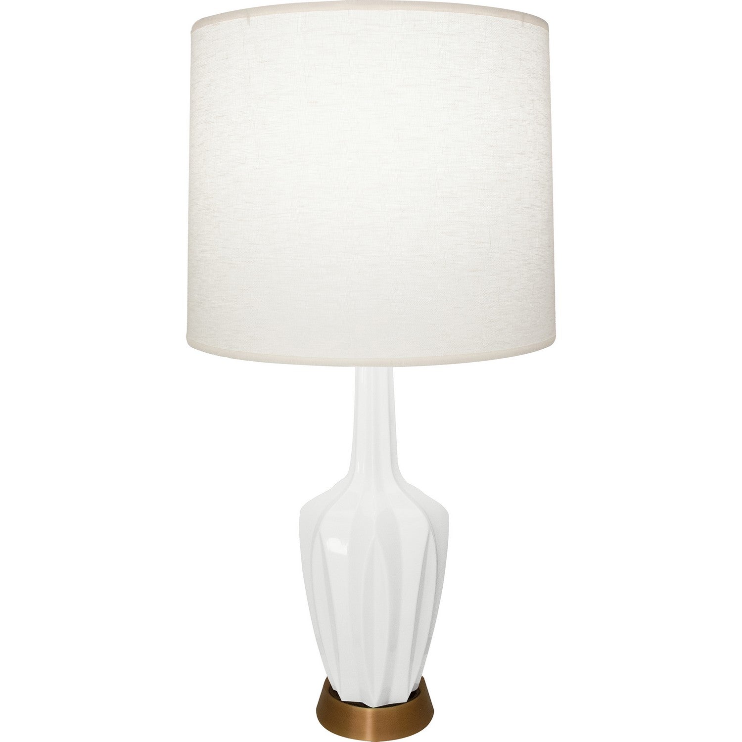 Robert Abbey - LY36 - One Light Accent Lamp - Emma - Lily Glazed Ceramic w/Warm Brass