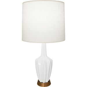 Robert Abbey - LY36 - One Light Accent Lamp - Emma - Lily Glazed Ceramic w/Warm Brass