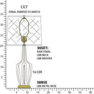 Robert Abbey - LY38 - One Light Table Lamp - Emma - Lily Glazed Ceramic w/Warm Brass
