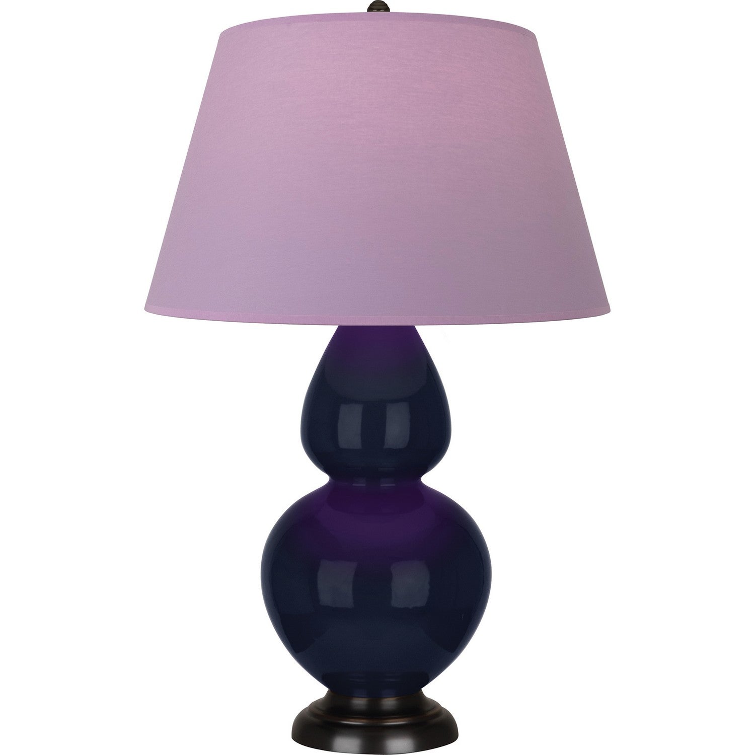 Robert Abbey - MB21L - One Light Table Lamp - Double Gourd - Midnight Blue Glazed Ceramic w/Deep Patina Bronzeed