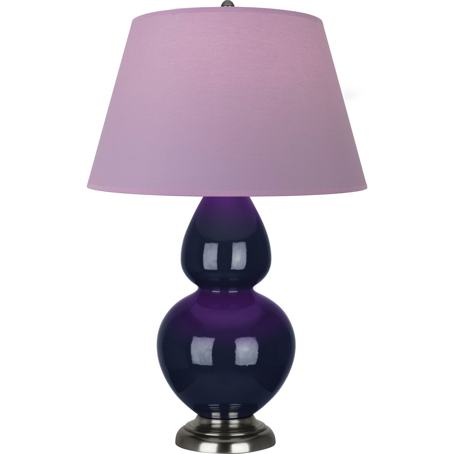 Robert Abbey - MB22L - One Light Table Lamp - Double Gourd - Midnight Blue Glazed Ceramic w/Antique Silvered