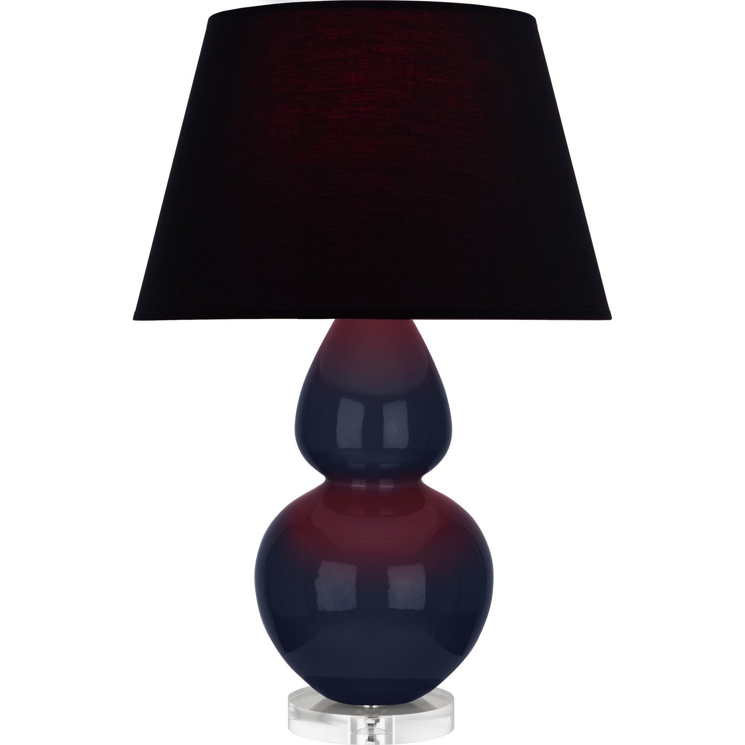 Robert Abbey - MB23K - One Light Table Lamp - Double Gourd - Midnight Blue Glazed Ceramic w/Lucite