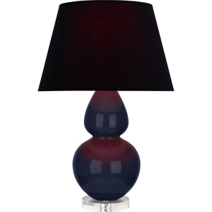 Robert Abbey - MB23K - One Light Table Lamp - Double Gourd - Midnight Blue Glazed Ceramic w/Lucite