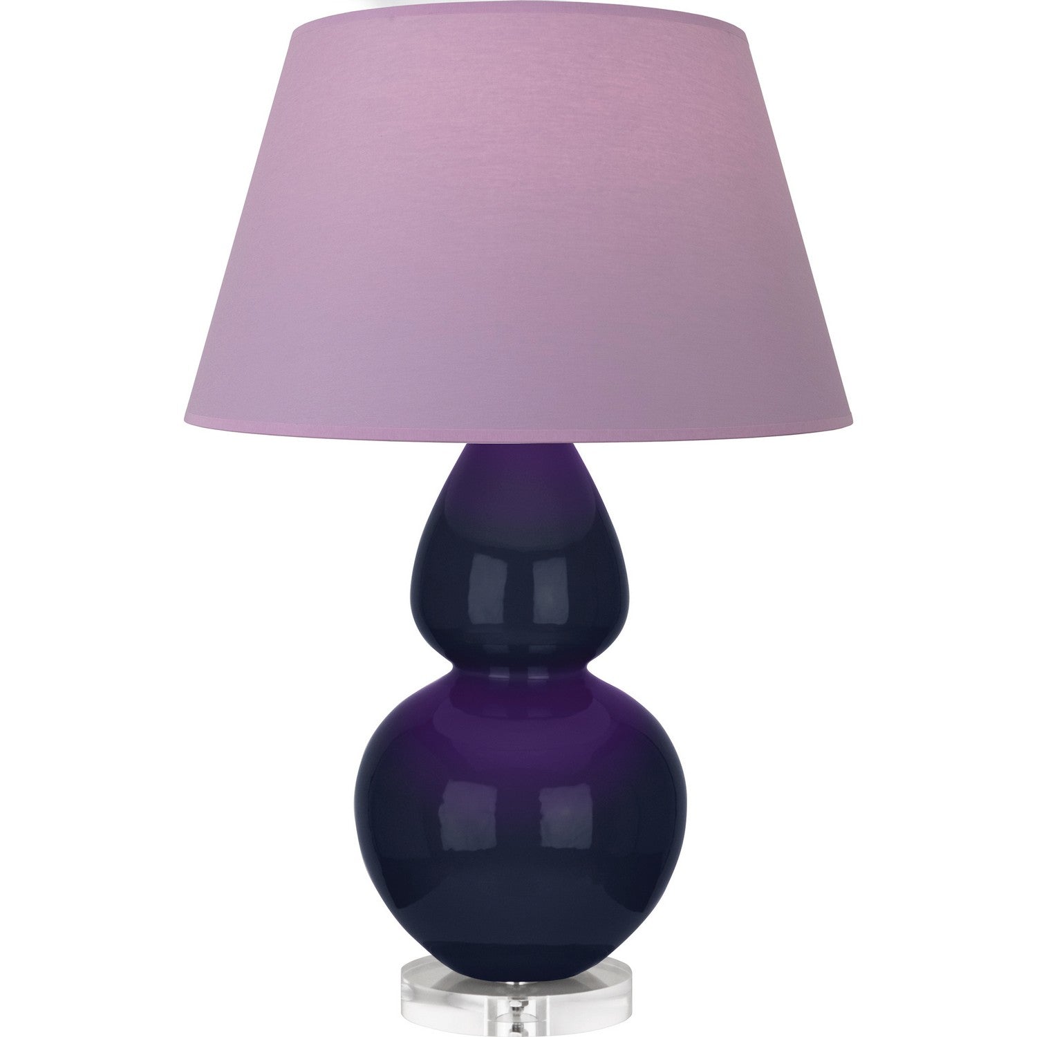 Robert Abbey - MB23L - One Light Table Lamp - Double Gourd - Midnight Blue Glazed Ceramic w/Lucite