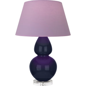 Robert Abbey - MB23L - One Light Table Lamp - Double Gourd - Midnight Blue Glazed Ceramic w/Lucite