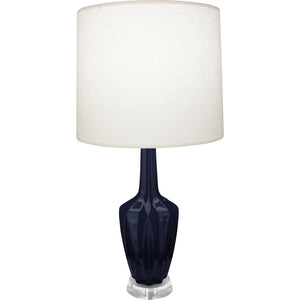 Robert Abbey - MB35 - One Light Accent Lamp - Emma - Midnight Blue Glazed Ceramic w/Polished Nickel/a Lucite