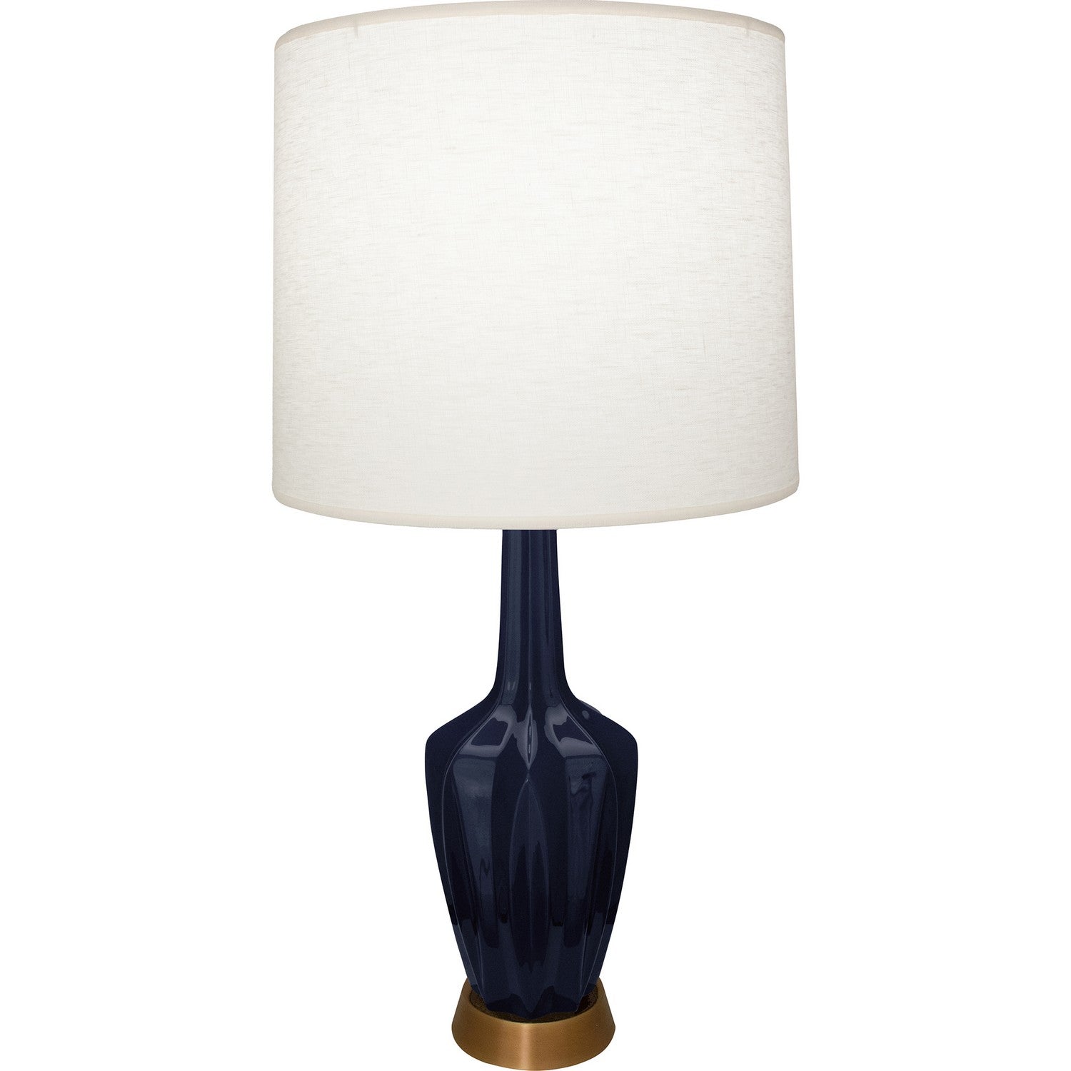 Robert Abbey - MB36 - One Light Accent Lamp - Emma - Midnight Blue Glazed Ceramic w/Warm Brass
