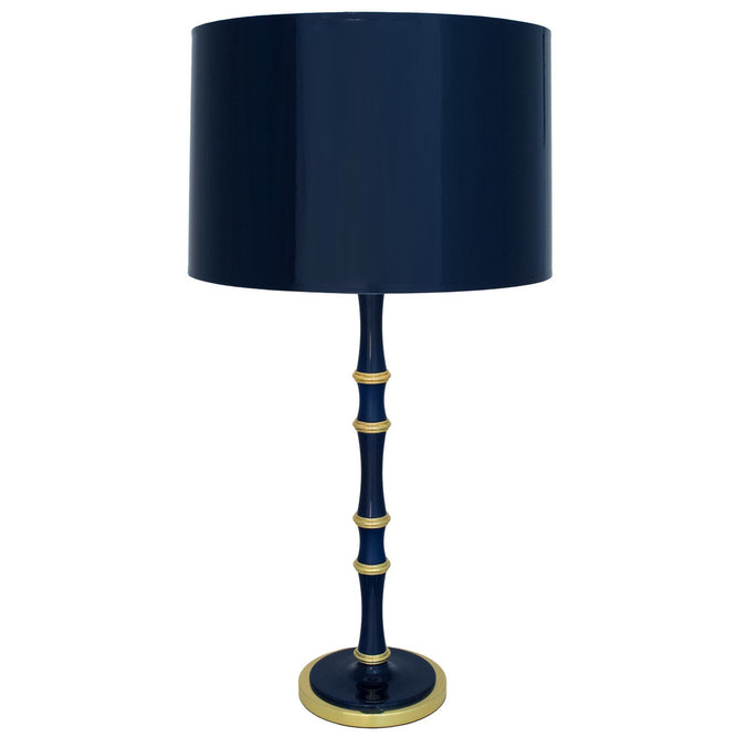 Robert Abbey - MB71MMBX - One Light Table Lamp - Kane - Midnight Blue, Matte Midnight Blue w/Modern Brass