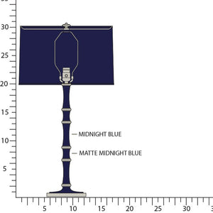 Robert Abbey - MB72MMBX - One Light Table Lamp - Kane - Midnight Blue/Matte Midnight Blue w/Polished Nickel
