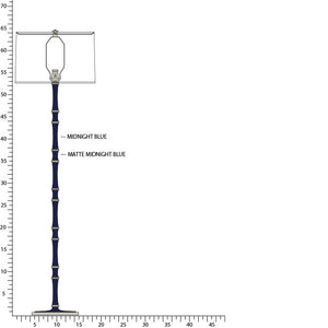 Robert Abbey - MB74MMB - One Light Floor Lamp - Kane - Midnight Blue/Matte Midnight Blue w/Polished Nickel