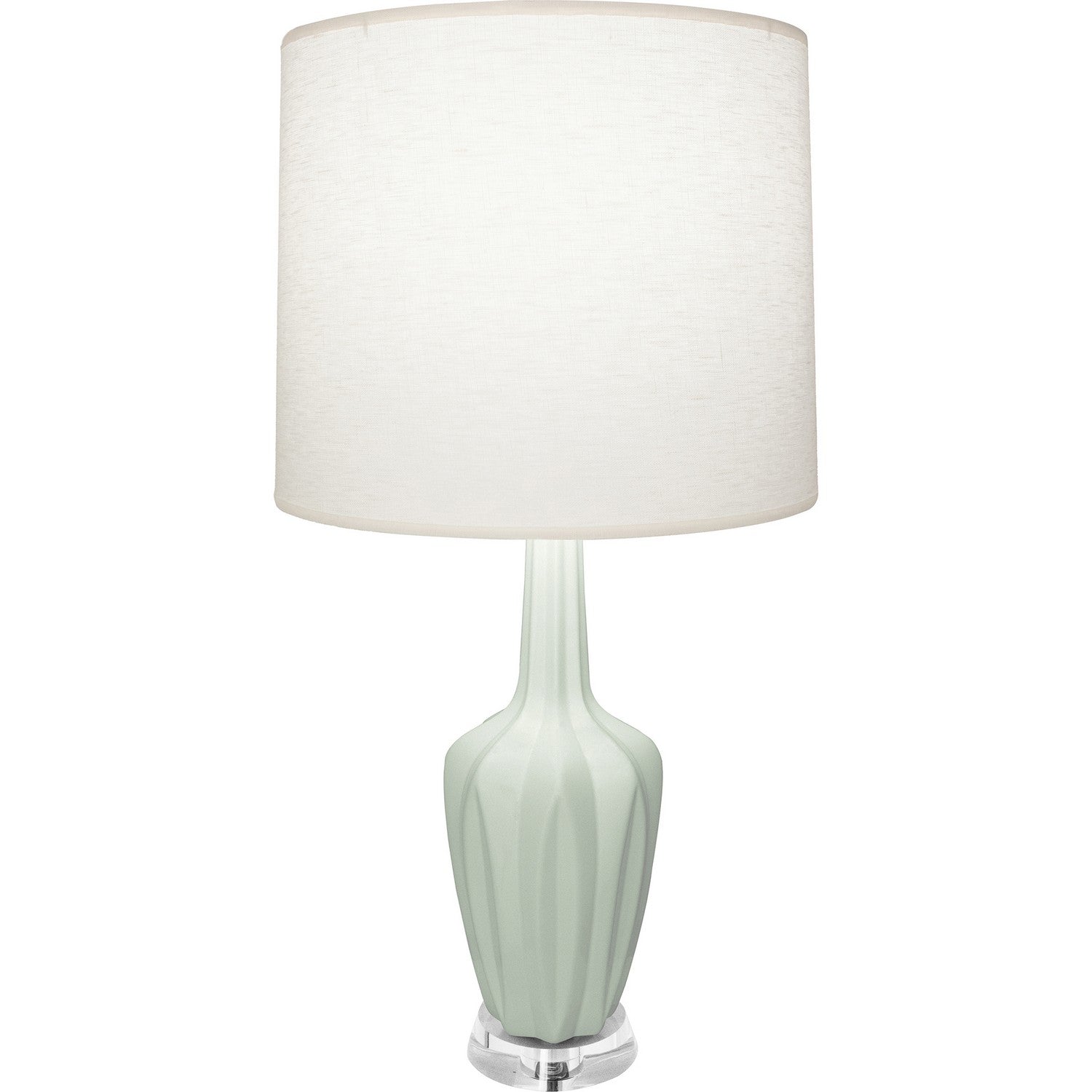 Robert Abbey - MCL35 - One Light Accent Lamp - Emma - Matte Celadon Glazed Ceramic w/Polished Nickel/a Lucite