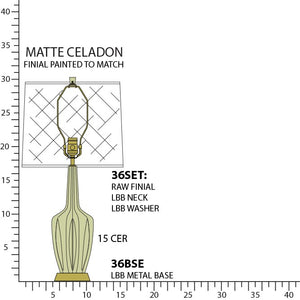 Robert Abbey - MCL36 - One Light Accent Lamp - Emma - Matte Celadon Glazed Ceramic w/Warm Brass