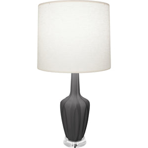 Robert Abbey - MCR35 - One Light Accent Lamp - Emma - Matte Ash Glazed Ceramic w/Polished Nickel/a Lucite